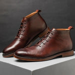 Enzo Leather Lace-Up Boots