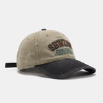 Sewing Slogan Embroidery Washed Baseball Cap