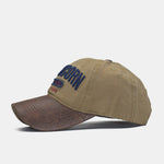 Capricorn Embroidery Washed Distressed Baseball Cap