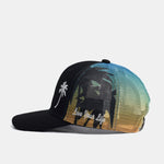 Palm Tree Embroidery Mesh Cotton Baseball Cap