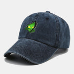 Vintage Alien Pattern Washed Baseball Cap