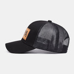 PAPA Faux Leather Label Baseball Cap