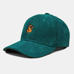 Duck Embroidered Corduroy Baseball Cap