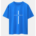 Jesus Christ Stripe Print Drop Shoulder Oversize T-Shirt