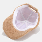 Stylish Plush Baseball Cap With Heart And Letter Embroidery