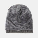 Warm Fleece Lined Thickened Double-layer Design Vintage Knitted Hat