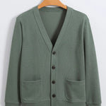 Ribbed Knit Cardigan With Pockets