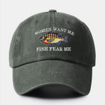 Fun Fishing Embroidery Baseball Cap