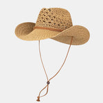 Outdoor Beach Sun Protection Western Cowboy Style Straw Hat