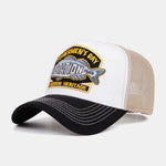 Vintage Fishing Embroidery Mesh Baseball Cap