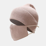 Warm Knitted Hat Face Mask Set Lightweight Ear Cheek Cover