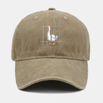 Funny Silly Goose Embroidered Washed Baseball Cap