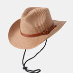 Western Cowboy Style Sun Visor Breathable Straw Hat