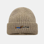 Dachshund Pattern Embroidered Knitted Hat