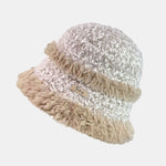 Plush Fleece Bucket Hat - Thick Warm Winter Hat With Elastic Fit