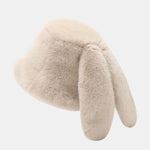 Plush Bucket Hat With Rabbit Ear Design