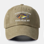Fun Fishing Embroidery Baseball Cap
