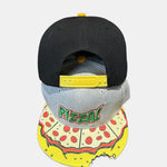 Take A Bite Of Pizza Shape Slogan Embroidery Baseball Cap