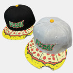 Take A Bite Of Pizza Shape Slogan Embroidery Baseball Cap