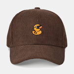Duck Embroidered Corduroy Baseball Cap