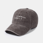 Don't Quit Print Washed Baseball Cap