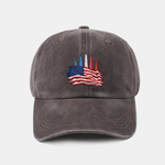 Patriotic USA Jet Flyover Print Washed Baseball Cap