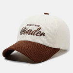 Wonder Embroidery Corduroy Baseball Cap
