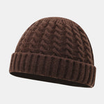 Warm Vintage Cable Knit Beanie Hat