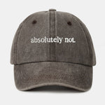Absolutely Not Embroidery Washed Baseball Cap