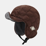 Winter Thickened Plush Warm Earflap Hat Reversible Design For Wearing On Both Sides