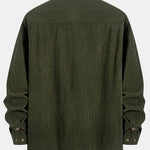 Long Sleeve Corduroy Pocket Button Up Shirt