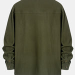 Long Sleeved Waffle Button Up Shirt