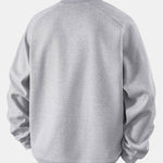 Relax Fit Waffle Crew Neck Sweatshirt