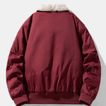 Oversize Faux Fur Collar Bomber Jacket