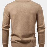 Heavyweight Geometric Jacquard Mock Neck Sweater