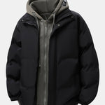 2 In 1 Contrast Hooded Puffer Coat