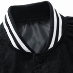 Mountain Embroidery Corduroy Baseball Jacket