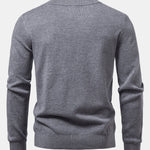 Geometric Jacquard Mock Neck Sweater