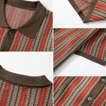 Retro Geometric Knit Shirt
