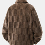 Faux Fur Notch Lapel Jacket
