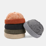 Split Retro Knitted Warm Hat