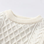 Geometric Jacquard Crew Neck Sweater
