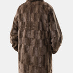 Faux Fur Shawl Collar Long Line Coat