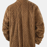 Geometric Jacquard Teddy Jacket