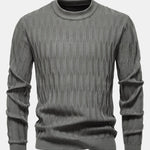 Textured Crew Neck Sweater