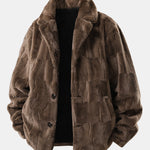 Faux Fur Notch Lapel Jacket