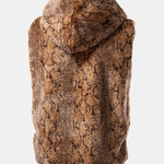 Faux Fur Serpentine Hooded Vest
