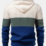 Color Block texture Hooded Sweater