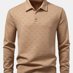 Long Sleeve Stripe Polo Shirt
