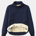 Teddy Lined Quarter Zip Sweatshirt